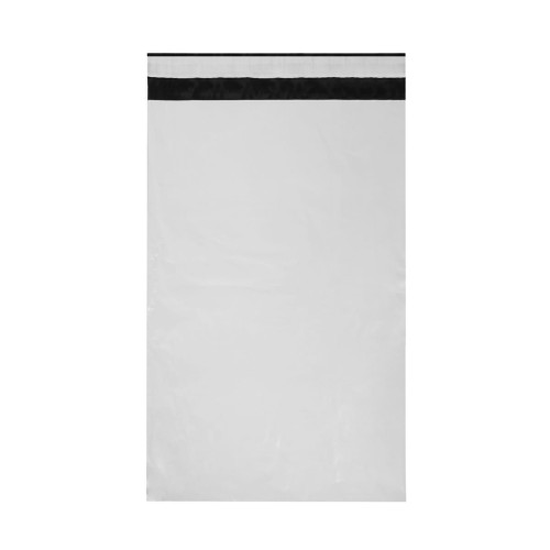 Kurjeraploksne, 225×325+50mm, 50µm, balta/melna, LDPE, pašlīmējoša, iepakojumā 100gab.
