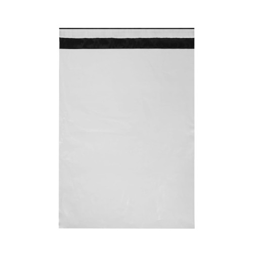 Kurjeraploksne, 325×425+50mm, 50µm, balta/melna, LDPE, pašlīmējoša, iepakojumā 100gab.