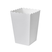Kartona kaste popkornam S, PAP, 250 gsm, balta, iepakojumā 100gab.