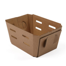 Gofrētā kartona kaste ogām, 139x97x80mm, 500ml, brūna, iepakojumā 20gab.