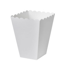 Kartona kaste popkornam L, PAP, 250 gsm, balta, iepakojumā 100gab.