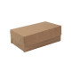 Kartona konteiners ar atlokāmu vāku 205x120x65mm, balts/brūns, iepakojumā 100gab.