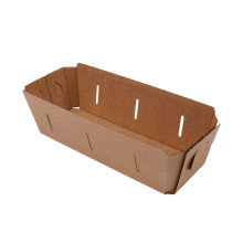 Gofrētā kartona kaste ogām, 278x97x80mm, 1000ml, brūna, iepakojumā 20gab.