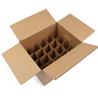 Gofrētā kartona kaste ar rokturiem, 350x280x265mm, brūna (K3528265-1)