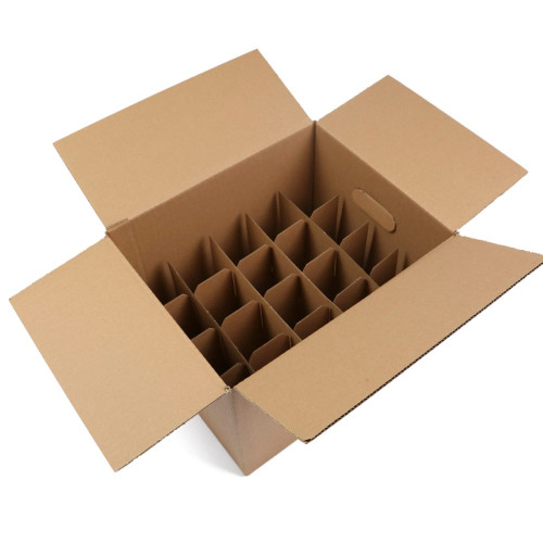 Gofrētā kartona komplekts (kaste+ režģis) ar 5×4 nodalījumiem, 350x280x265mm, brūns