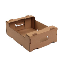 Gofrētā kartona kaste ar ventilācijas caurumiem, 370x275x130mm, brūna, iepakojumā 20gab.