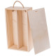 Wooden wine box with two compartments, 36×20.5×10.5 cm, white (KK36205105)