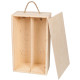 Wooden wine box with two compartments, 36×20.5×10.5 cm, white (KK36205105)