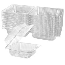 Containers for confectionary hinged PET 201x88x45mm, transparent (29ALI37C) (50 pcs/pack) Containers for confectionary hinged PET 201x88x45mm, transparent (29ALI37C) (50 pcs/pack)