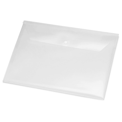 Plastmasas dokumentu aploksne / mape ar spiedpogu aizdari Forpus, A4, caurspīdīga / caurspīdīga balta, ar apdruku (FO21615)