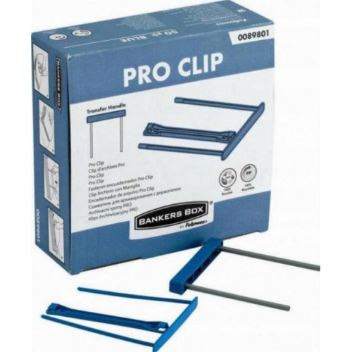 Archival clip Forpus, plastic, blue, 100 pcs